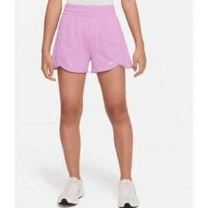 Nike Girls  Dri-FIT Breezy High-Waisted Training‎ Shorts Size Large, Purple